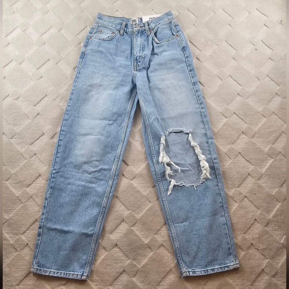 BDG High Rise Baggy Distressed Jeans Womens 26 Blue Denim